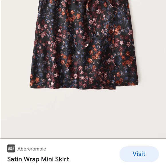 NWT! Abercrombie & Fitch Floral silk skirt - Picture 6 of 12